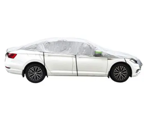 GT Half Car Sunshade Cover (TM2511702), Silver Color