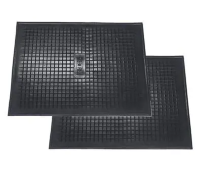 Rubber Car Mat FrontRear LION SPEED UNVER (Pack 2 Pcs.) Black
