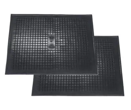 Rubber Car Mat FrontRear LION SPEED UNVER (Pack 2 Pcs.) Black