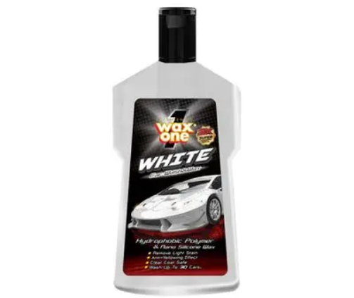 White Car Wash & Wax WAX ONE Size 650 ML. White