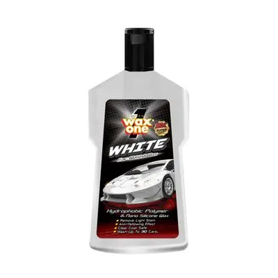 White Car Wash & Wax WAX ONE Size 650 ML. White
